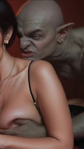 Illuxxxtrandy Intense Anal Sex: Busty Slut Passionately Fucked by a Goblin, Tight Ass Swallowing Cum