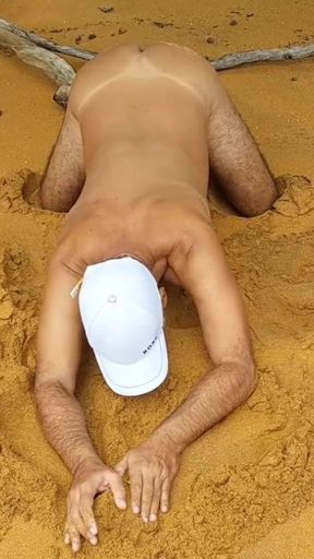 Ladysilva Compilation on Naked Beach Showing off Her Tanned Ass with Sexy Mark
