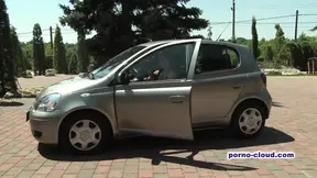 My big-boobed girlfriend shows off her cute assets