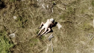 I was sunbathing nude on the clearing when a drone pilot came and fucked me it was fun