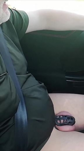 Nylon Fetish in the Dirt Road Search in the Car