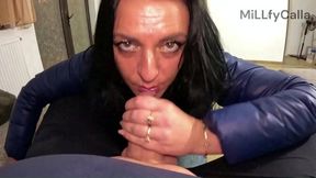 European milf gets a wet double cumthroat