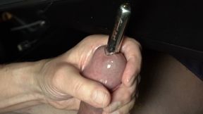 Extreme sounding stroking big uncut mushroom with Pratt 13_14mm Rod POV BDSM