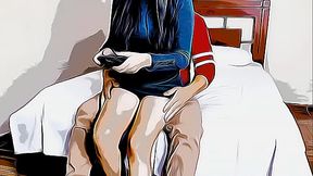 Mi Cu&ntilde_ada Caliente Quiere Aprender a Jugar Videos Juegos Sentada en mis Piernas Parte 2 - Version Cartoon