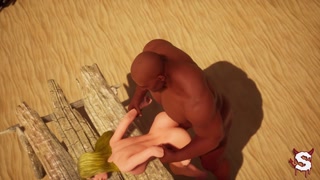 Rough sex with the amazing busty blonde in BDSM sex at Wild Life