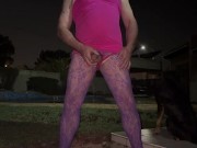 Sissy piss in public