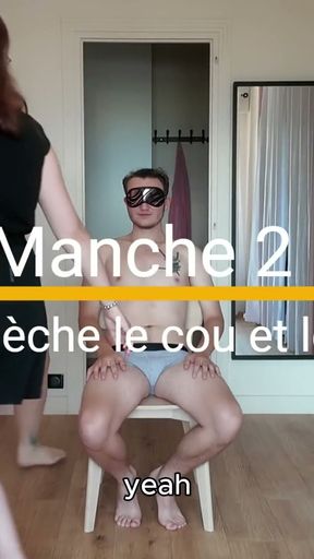THREESOME WE TESTED OUR GUY  Blindfold FFH French   Clip 1
