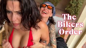 The Biker's Order (HD MP4) Lee Von Lux and Tilly McReese: OTK Spanking, Titty Slapping, Titty Bouncing, Spanking copy