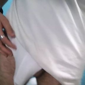 Jerking My Big Fat White Cock