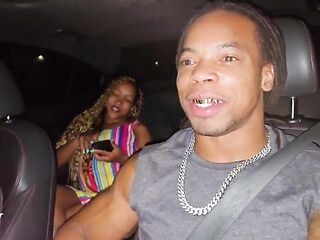 Black Small Anal Doxy Banged outside on the Car