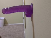 webslut slave whore faye practices deepthroating on dildo