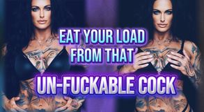 EAT YOUR LOAD FROM THAT UN-FUCKABLE COCK - Freakish 14.5" Monster Cock Humiliation JOI - Autofellate Yourself & Eat Your Pathetic Cum, CEI Countdown