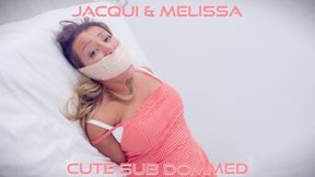 Jacqui & Melissa - Cute Sub Dommed H264 MP4 HD ( Tape Gagged , Wrap Gagged , Tape Bondage , Hogtie , Domme Sub )