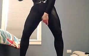 Svetlana (female mask fetish, trans, rubber cock, crossdressing, high heels, mask, transformation)