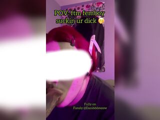 POV: ftm femboy sucking your wang