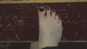 WALKING UP HARDWOOD STAIRS