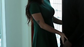 Throating teen cum big black cock