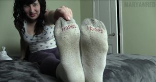 Sniff my stinky Hanes Socks (dirty stinky smelly Hanes ankle socks)