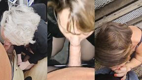 compilation de la reine de la pipe dans differents endroits exterieurs et avec...