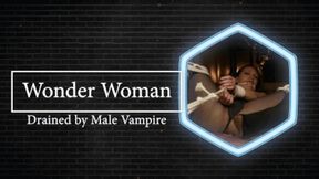 Wonder Woman Drained by Male Vampire