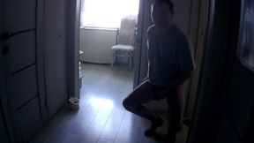 The young guy decided to show how he kneads his ass