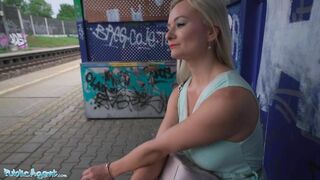 Public Agent Big Tits Blonde Lily Joy Fucked behind Train Station