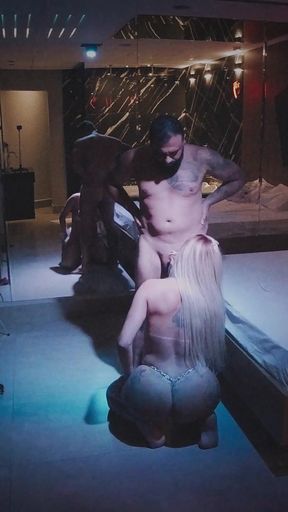 Velvet Mouth Trans Sucked Husband and Ate Wife Until They Came