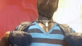 black muscle smoking & nippleplay compilation geared in leather latex denim attire