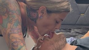 Blonde Tattoo Babe Summer Raez Sucks Latino Tongue Upside Down | Wet Kissing | Women Tongue Sucking | Licking | Chupando Língua | American Kiss | Part 2