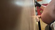 Riding huge dildo on my back hard fast and deep