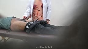 Lady Doctor Checking Patient in Hospital