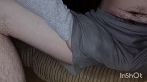 Uncovered thirst in public: huge cock gets a handjob and blowjob in shorts