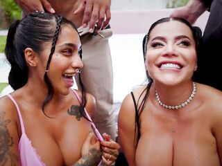 Wild Party Ends in Eager Fuckfest - Yasmina Khan and Sara Retali - End Up Getting Screwed and Voided urine On.