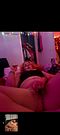 Hot girl masturbating on her period while cute guy watches and jerks off together on camera until they both cum