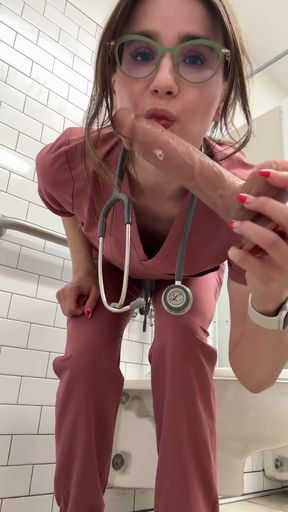 Nurse Lillyvig takes a break for some dirty anal play in the