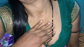 Indian Hot Bhabhi Sucking Dick in Green