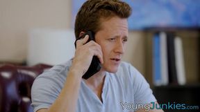 Redhead chick Skylar Snow is fucked in missionary and doggy style by a BBC