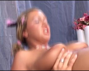Hot blonde German slut rides big dick like a pro