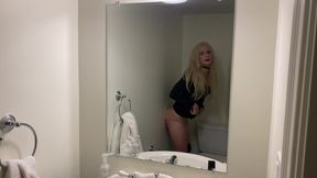 Hot Blonde Crossdresser Teases