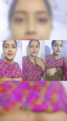 Desi beauty Girl Fingering on video call with Her lover, video call mms
