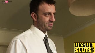 UKSubSluts.com - Blonde GILF Carol gets throated before anal domination and facial by