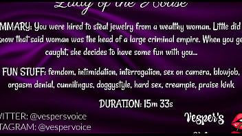 F4M Erotic Audio - Interrogated by dominant female, then used for her pleasure while handcuffed