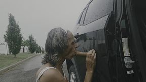 SexyFilomena has fun in the rain
