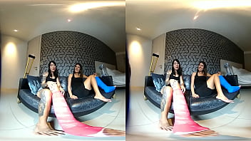 3D - VR - 2 girls with short cast leg - The girls talk thai (SCL)