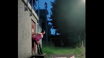 Sissy Intro and playing as street slut outside