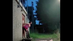 Sissy Intro and playing as street slut outside