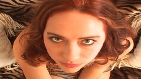 Snakeskin dress blowjob and cum swallows MP4