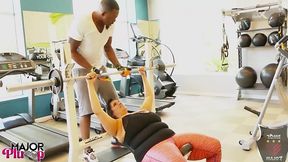 sofia rose can t resist rome major s massive bbc after her workout!