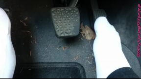 White Sneaker Socks in the Car, Pedal Pumping
