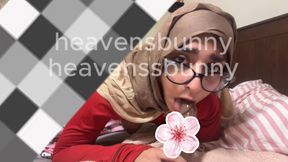Hijabi DILDO Riding and Blowjob